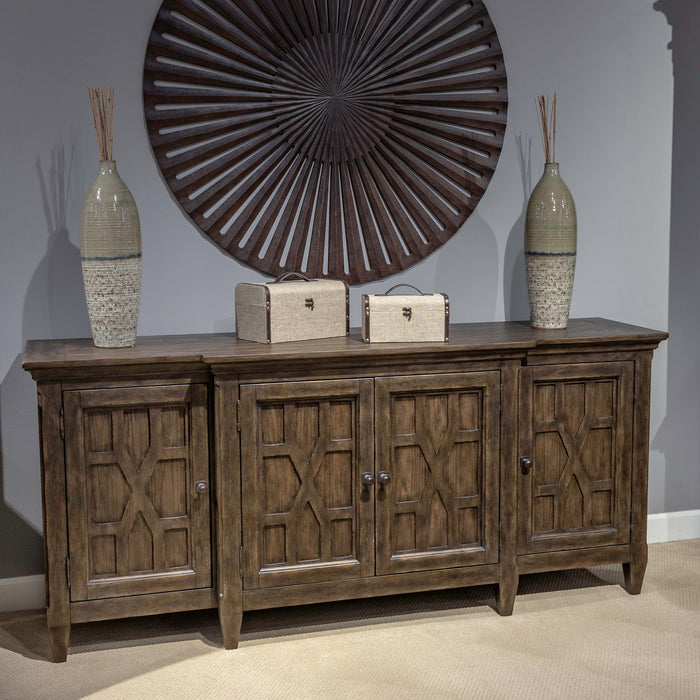Paradise Valley - 76" TV Console - Saddle Brown – TV Stands by Liberty Furniture at Furniture Wholesale Plus , Nashville furniture store