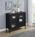 Jess - 2-Door Arched Fluted Glass Accent Cabinet - Black – Accent Cabinets by Coaster Fine Furniture at Furniture Wholesale Plus , Nashville furniture store