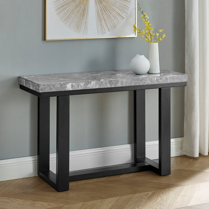 Lucca - Marble Sofa Table - Gray – Sofa Tables by Steve Silver Furniture at Furniture Wholesale Plus , Nashville furniture store