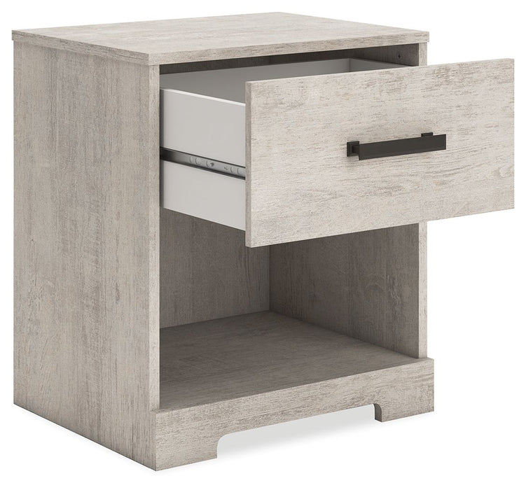 Shawburn - One Drawer Night Stand - Gray – Accent Nightstands by Signature Design by Ashley® at Furniture Wholesale Plus , Nashville furniture store