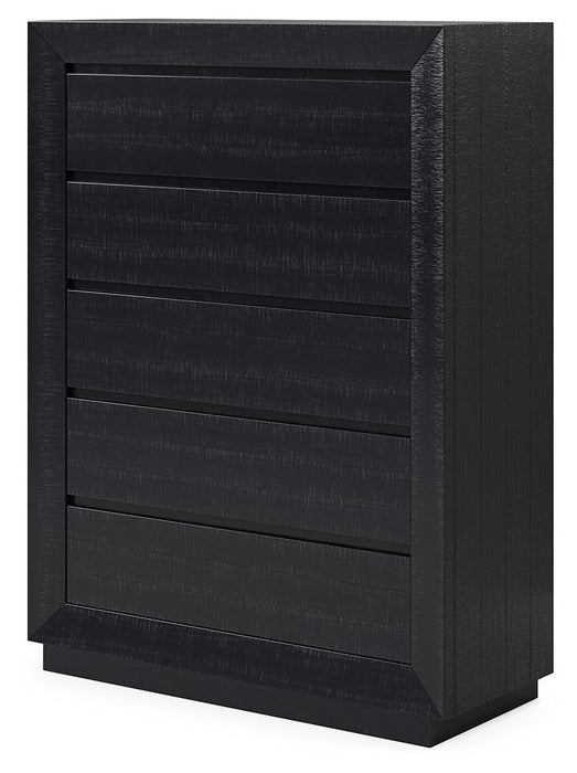 Londer - Five Drawer Chest - Black – Accent Chests by Millennium® by Ashley at Furniture Wholesale Plus , Nashville furniture store