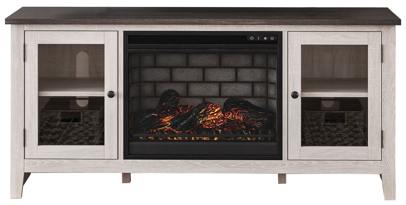 Dorrinson - TV Stand With Fireplace Insert – Fireplace TV Stands by Signature Design by Ashley® at Furniture Wholesale Plus , Nashville furniture store
