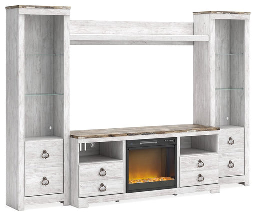 Willowton - Entertainment Center With Fireplace Option – Entertainment Centers by Signature Design by Ashley® at Furniture Wholesale Plus , Nashville furniture store