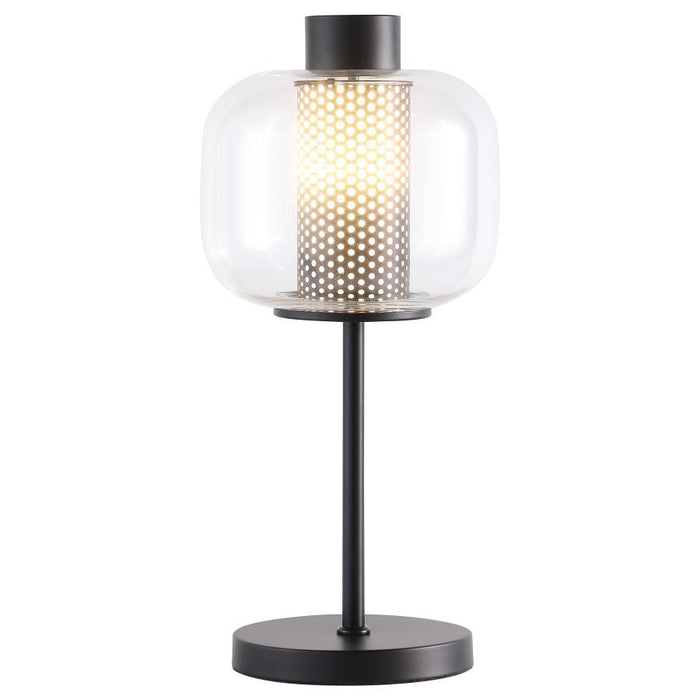 Ingrid - Glass Shade Bedside Table Lamp - Black – Table Lamps by Coaster Fine Furniture at Furniture Wholesale Plus , Nashville furniture store