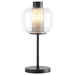 Ingrid - Glass Shade Bedside Table Lamp - Black – Table Lamps by Coaster Fine Furniture at Furniture Wholesale Plus , Nashville furniture store