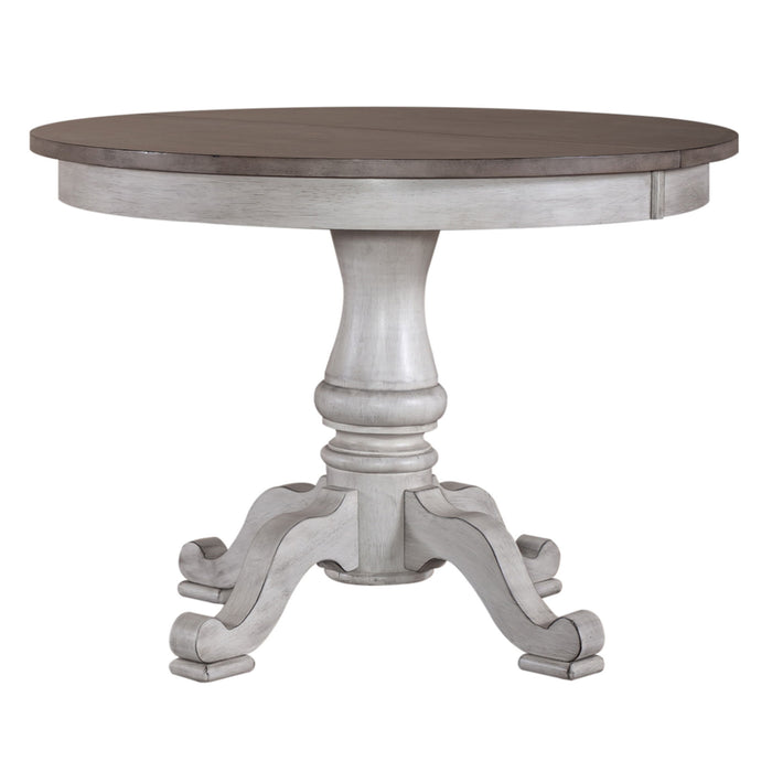 Ocean Isle - Pedestal Table - Antique White – Dining Tables by Liberty Furniture at Furniture Wholesale Plus , Nashville furniture store
