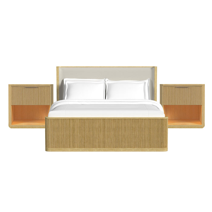 Sylvie - Bedroom Set With Upholstered Bed – 3 Piece Bedroom Sets by Elements International at Furniture Wholesale Plus , Nashville furniture store