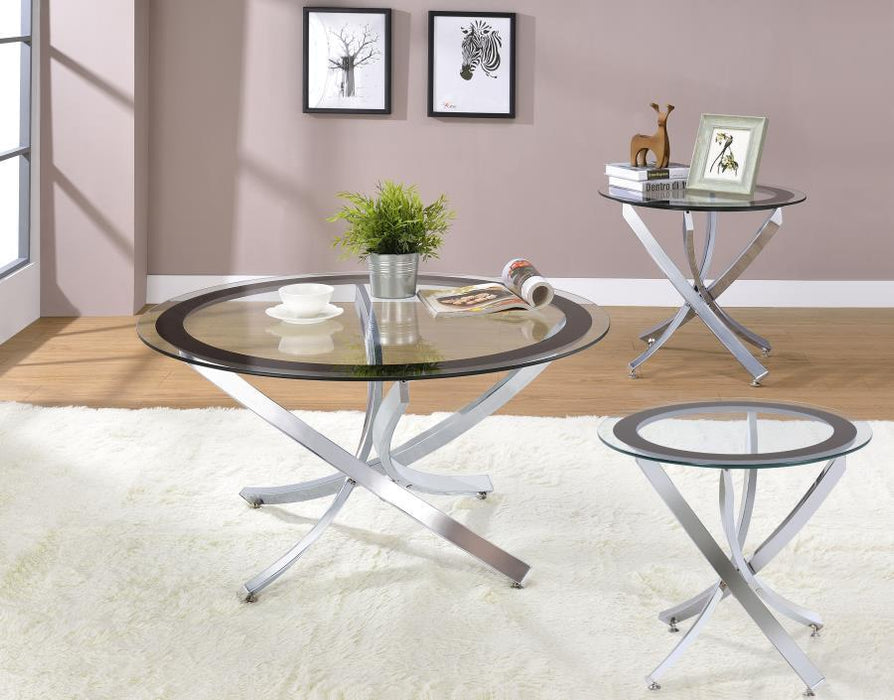Brooke - Round Coffee Table Set – Table Sets by Coaster Fine Furniture at Furniture Wholesale Plus , Nashville furniture store
