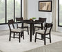 Catley - 5 Piece Round Drop Leaf Dining Table Set - Dark Coffee – 5 Piece Dining Room Sets by Coaster Fine Furniture at Furniture Wholesale Plus , Nashville furniture store