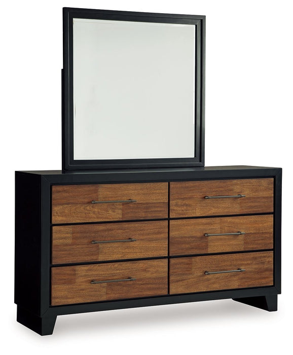 Kraeburn - Dresser And Mirror - Brown / Black – Dresser & Mirror by Benchcraft® at Furniture Wholesale Plus , Nashville furniture store