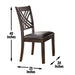 Adrian - Side Chair (Set of 2) - Dark Brown – Chair Sets by Steve Silver Furniture at Furniture Wholesale Plus , Nashville furniture store
