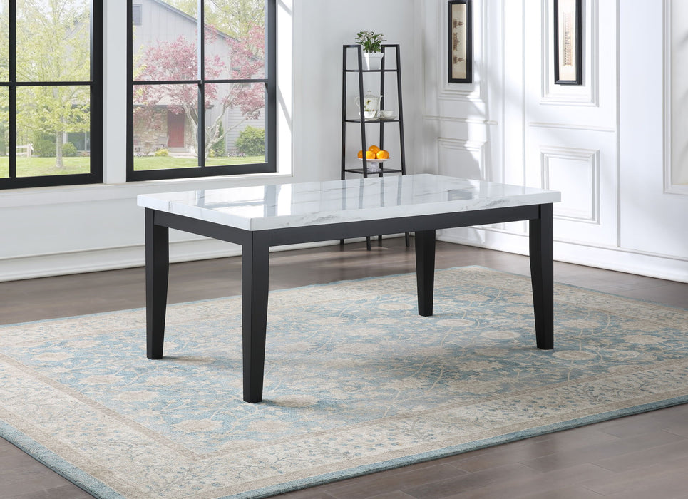 Sterling - Faux Marble Top Dining Table - White – Dining Tables by Steve Silver Furniture at Furniture Wholesale Plus , Nashville furniture store