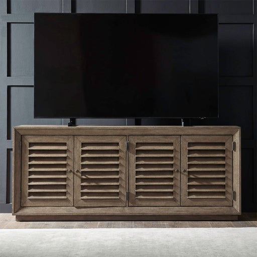 Aspen Sky - 78" TV Console - Weathered Saddle Brown – TV Stands by Liberty Furniture at Furniture Wholesale Plus , Nashville furniture store