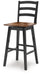 Wildenauer - Tall Swivel Barstool (Set of 2) - Brown / Black – Stool Sets by Signature Design by Ashley® at Furniture Wholesale Plus , Nashville furniture store