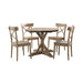 Callista - Round Standard Height 5 Piece Dining Set (Table And Four Chairs) - Beach – 5 Piece Dining Room Sets by Elements International at Furniture Wholesale Plus , Nashville furniture store