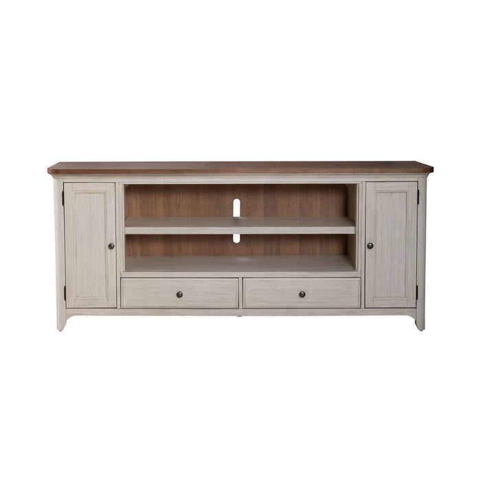 Fireplace TV Consoles - 80" Fireplace TV Console FTS - Brown – Fireplace TV Stands by Liberty Furniture at Furniture Wholesale Plus , Nashville furniture store