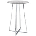 Zanella - Round Glass Top Bistro Bar Table - Chrome – Bar Tables by CoasterEveryday at Furniture Wholesale Plus , Nashville furniture store