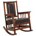 Ida Upholstered Rocking Chair Tobacco and Dark Brown - Premium Rocking Chair from Coaster Z2 Standard - Just $318! Shop now at Furniture Wholesale Plus  We are the best furniture store in Nashville, Hendersonville, Goodlettsville, Madison, Antioch, Mount Juliet, Lebanon, Gallatin, Springfield, Murfreesboro, Franklin, Brentwood