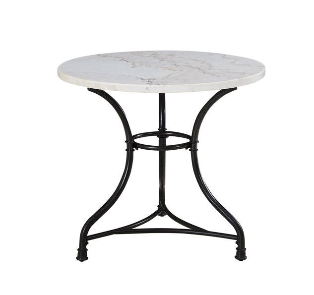 Claire - White Marble Top Round - White – Dining Tables by Steve Silver Furniture at Furniture Wholesale Plus , Nashville furniture store
