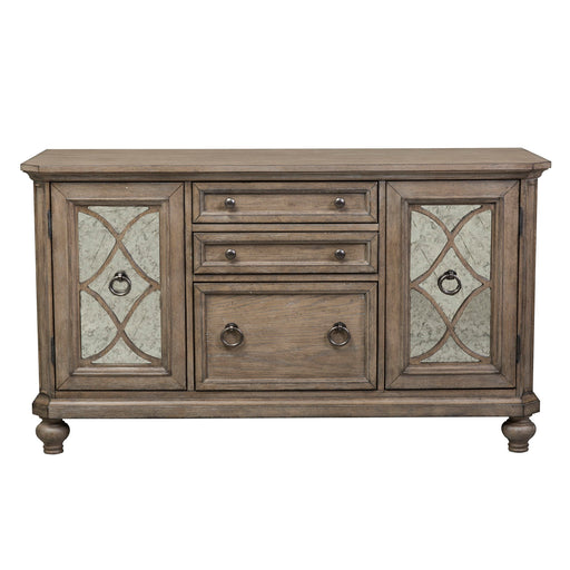 Simply Elegant - Credenza - Heathered Taupe – Credenzas by Liberty Furniture at Furniture Wholesale Plus , Nashville furniture store