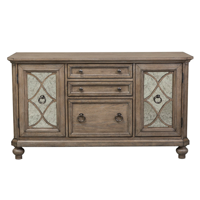 Simply Elegant - Credenza - Heathered Taupe – Credenzas by Liberty Furniture at Furniture Wholesale Plus , Nashville furniture store