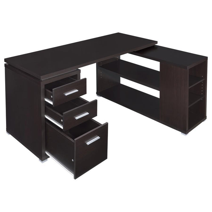 Yvette - 3-Drawer L-Shape Computer Desk - Premium Corner Desks from CoasterEveryday - Just $409! Shop now at Furniture Wholesale Plus  We are the best furniture store in Nashville, Hendersonville, Goodlettsville, Madison, Antioch, Mount Juliet, Lebanon, Gallatin, Springfield, Murfreesboro, Franklin, Brentwood