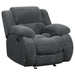 Weissman Upholstered Glider Recliner Charcoal - Premium Recliner from Coaster Z2 Standard - Just $578! Shop now at Furniture Wholesale Plus  We are the best furniture store in Nashville, Hendersonville, Goodlettsville, Madison, Antioch, Mount Juliet, Lebanon, Gallatin, Springfield, Murfreesboro, Franklin, Brentwood