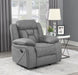 Higgins Overstuffed Upholstered Glider Recliner Grey - Premium Recliner from Coaster Z2 Standard - Just $578! Shop now at Furniture Wholesale Plus  We are the best furniture store in Nashville, Hendersonville, Goodlettsville, Madison, Antioch, Mount Juliet, Lebanon, Gallatin, Springfield, Murfreesboro, Franklin, Brentwood