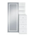 Vancouver - Floor Mirror With Storage - White – Storage Mirrors by Elements International at Furniture Wholesale Plus , Nashville furniture store