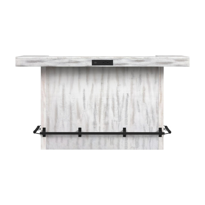 Rogen Rustic - Bar Table With Ice Tray, USB And Power - Rustic White – Bar Tables by Elements International at Furniture Wholesale Plus , Nashville furniture store