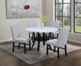 Isla - Round Dining Table - White / Black - Premium Dining Tables from Crown Mark - Just $249! Shop now at Furniture Wholesale Plus  We are the best furniture store in Nashville, Hendersonville, Goodlettsville, Madison, Antioch, Mount Juliet, Lebanon, Gallatin, Springfield, Murfreesboro, Franklin, Brentwood