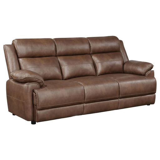 Ellington - Upholstered Padded Arm Sofa - Dark Brown – Stationary Sofas by Coaster Fine Furniture at Furniture Wholesale Plus , Nashville furniture store