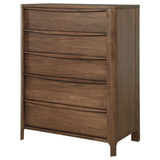 Maderia - 5-Drawer Chest Of Drawers - Walnut – Accent Chests by Coaster Fine Furniture at Furniture Wholesale Plus , Nashville furniture store