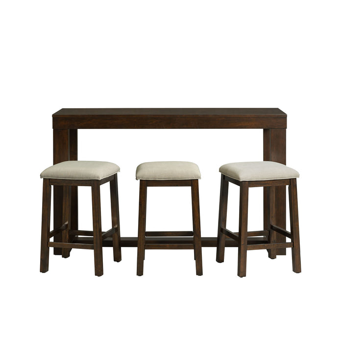 Hardy - Multipurpose Bar Table Set - Dark Walnut – 4 Piece Dining Room Sets by Elements International at Furniture Wholesale Plus , Nashville furniture store