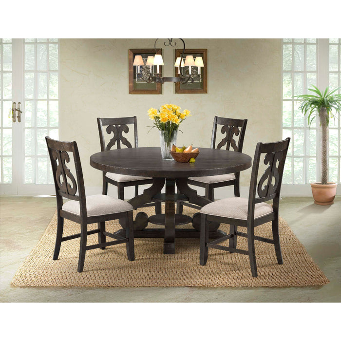 Stone - Round Dining Set – 5 Piece Dining Room Sets by Elements International at Furniture Wholesale Plus , Nashville furniture store
