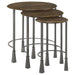 Deja - 3 Piece Round Nesting Table Set - Natural And Gunmetal – Nesting Tables by CoasterElevations at Furniture Wholesale Plus , Nashville furniture store