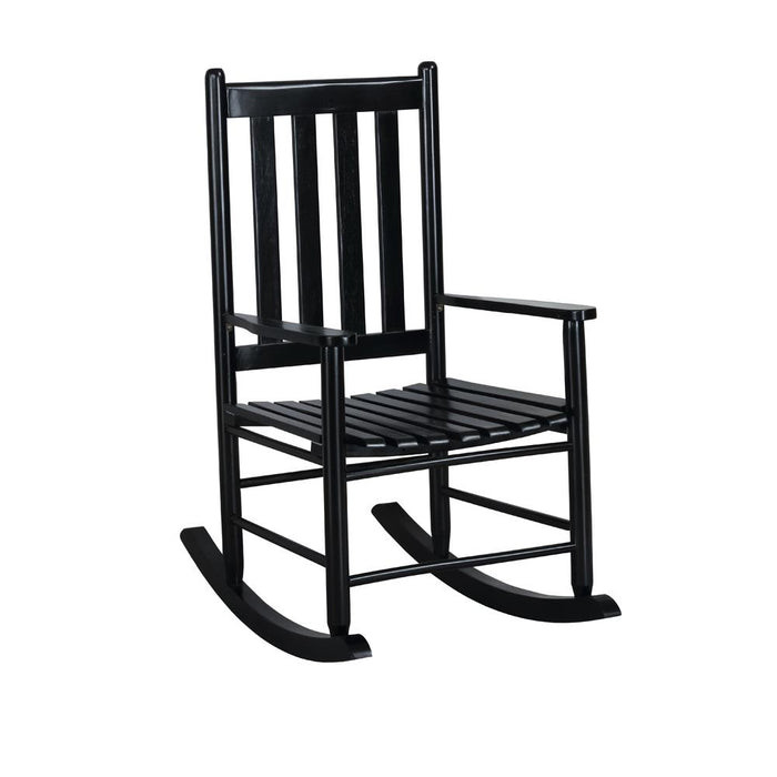 Annie Slat Back Wooden Rocking Chair Black - Premium Rocking Chair from Coaster Z2 Standard - Just $118! Shop now at Furniture Wholesale Plus  We are the best furniture store in Nashville, Hendersonville, Goodlettsville, Madison, Antioch, Mount Juliet, Lebanon, Gallatin, Springfield, Murfreesboro, Franklin, Brentwood