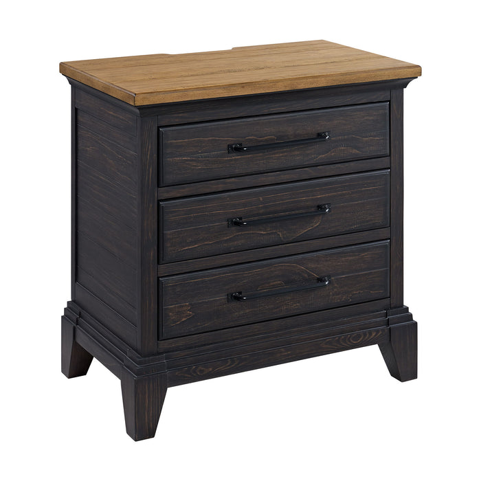 Montrose - Nightstand With Charger & Sensor Light - Espresso & Brown – Nightstands w/ Charging Stations by Elements International at Furniture Wholesale Plus , Nashville furniture store