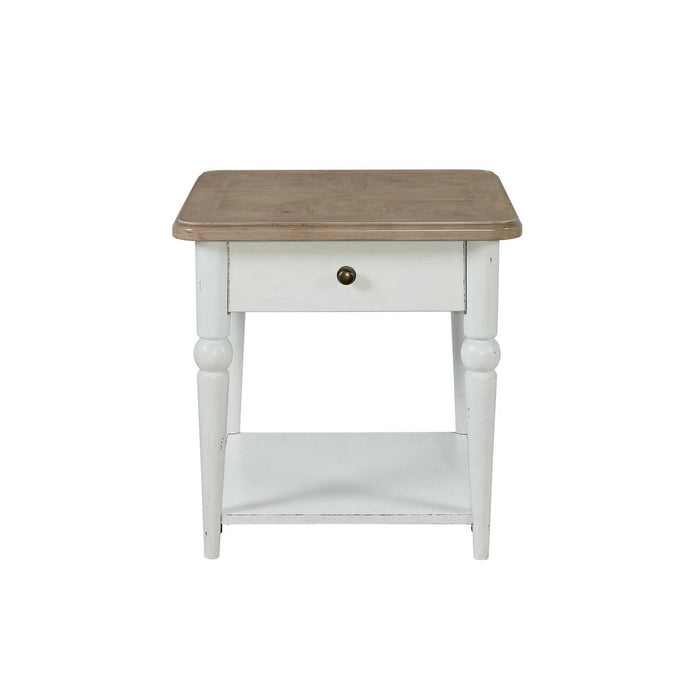 Turnberry Park - Rectangular End Table - Washed White – End Tables by Liberty Furniture at Furniture Wholesale Plus , Nashville furniture store