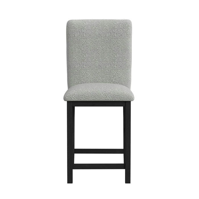 Portland - Square Back Fabric Barstool (Set of 2) - Gray / Black – Stool Sets by Elements International at Furniture Wholesale Plus , Nashville furniture store