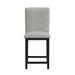 Portland - Square Back Fabric Barstool (Set of 2) - Gray / Black – Stool Sets by Elements International at Furniture Wholesale Plus , Nashville furniture store