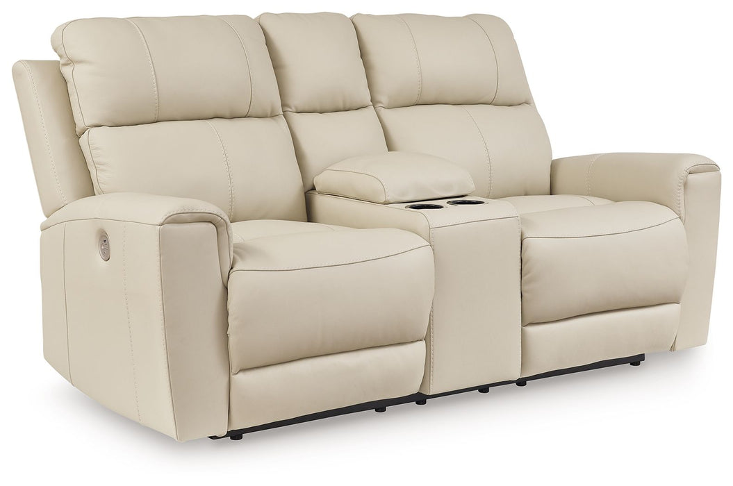 Dahlmoore - Dbl Power Reclining Loveseat With Console - Almond – Reclining Loveseats by Signature Design by Ashley® at Furniture Wholesale Plus , Nashville furniture store