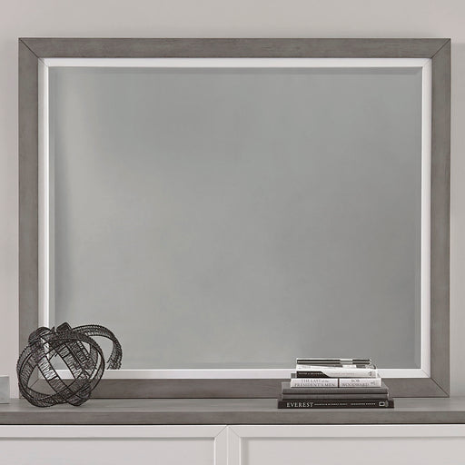 Palmetto Heights - Landscape Mirror - Shell White & Driftwood – Landscape Mirrors by Liberty Furniture at Furniture Wholesale Plus , Nashville furniture store