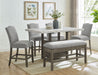 Grayson - Counter Height Set With White Top Table – 5 Piece Dining Room Sets by Steve Silver Furniture at Furniture Wholesale Plus , Nashville furniture store