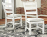 Valebeck - Dining UPH Side Chair (Set of 2) - Beige / White – Chair Sets by Signature Design by Ashley® at Furniture Wholesale Plus , Nashville furniture store