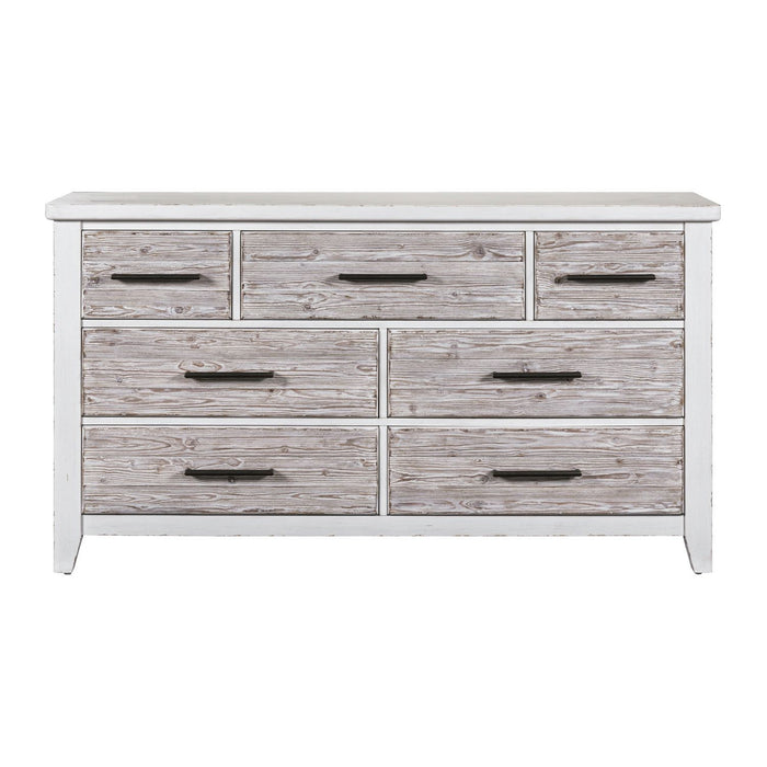 Backroads - 7 Drawer Dresser - Weathered White – Dressers by Liberty Furniture at Furniture Wholesale Plus , Nashville furniture store