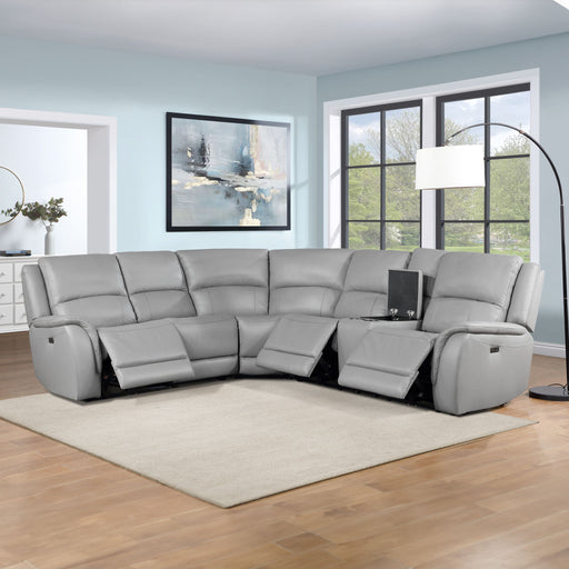 Alexandria - Leather Power Sectional – Reclining Sectionals by Steve Silver Furniture at Furniture Wholesale Plus , Nashville furniture store