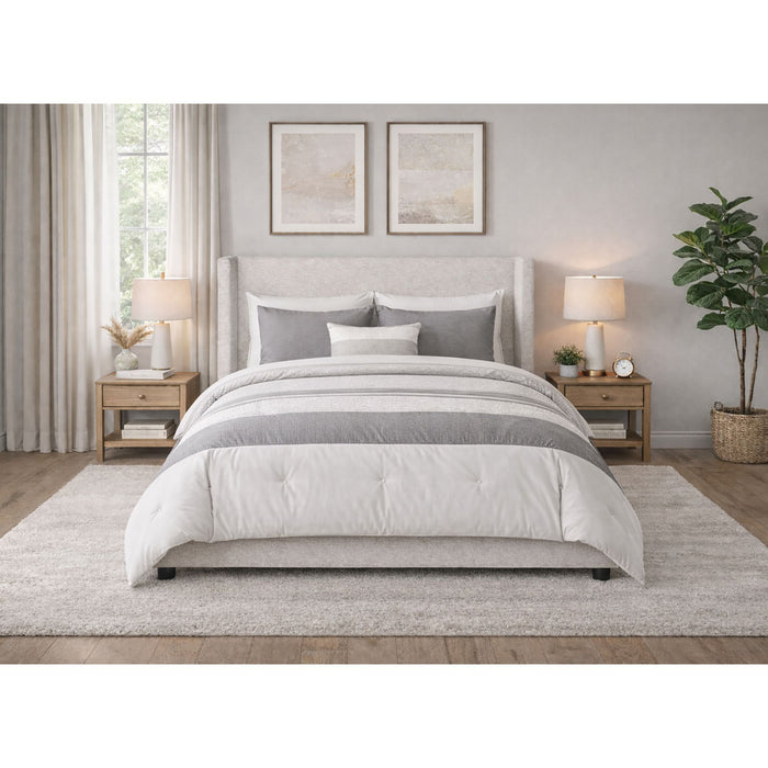 Angeline - Complete Queen Non-Storage Bed - Gray Fabric – Upholstered Beds by Elements International at Furniture Wholesale Plus , Nashville furniture store