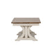 Farmhouse Reimagined - Rectangular Cocktail Table - Antique White / Chestnut Tops – Cocktail Tables by Liberty Furniture at Furniture Wholesale Plus , Nashville furniture store