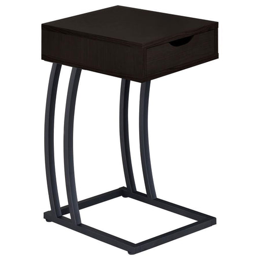Troy - 1-Drawer C-Shaped Side Table Power Outlet – Side Tables by CoasterEssence at Furniture Wholesale Plus , Nashville furniture store